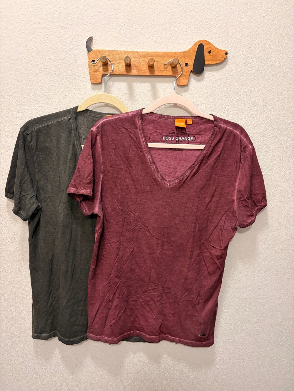 Boss Mens V Neck Shirts 2 Pack Medium